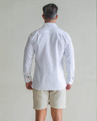 MALLORCA Linen Shirt - White/Neon Orange - CRASQI