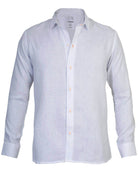 MALLORCA Linen Shirt - White/Neon Orange - CRASQI