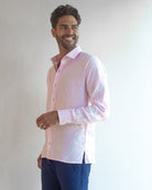 MARBELLA Linen Shirt - Pink/Lilac - CRASQI