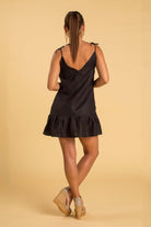 BORA-BORA Linen Dress - Black - CRASQI