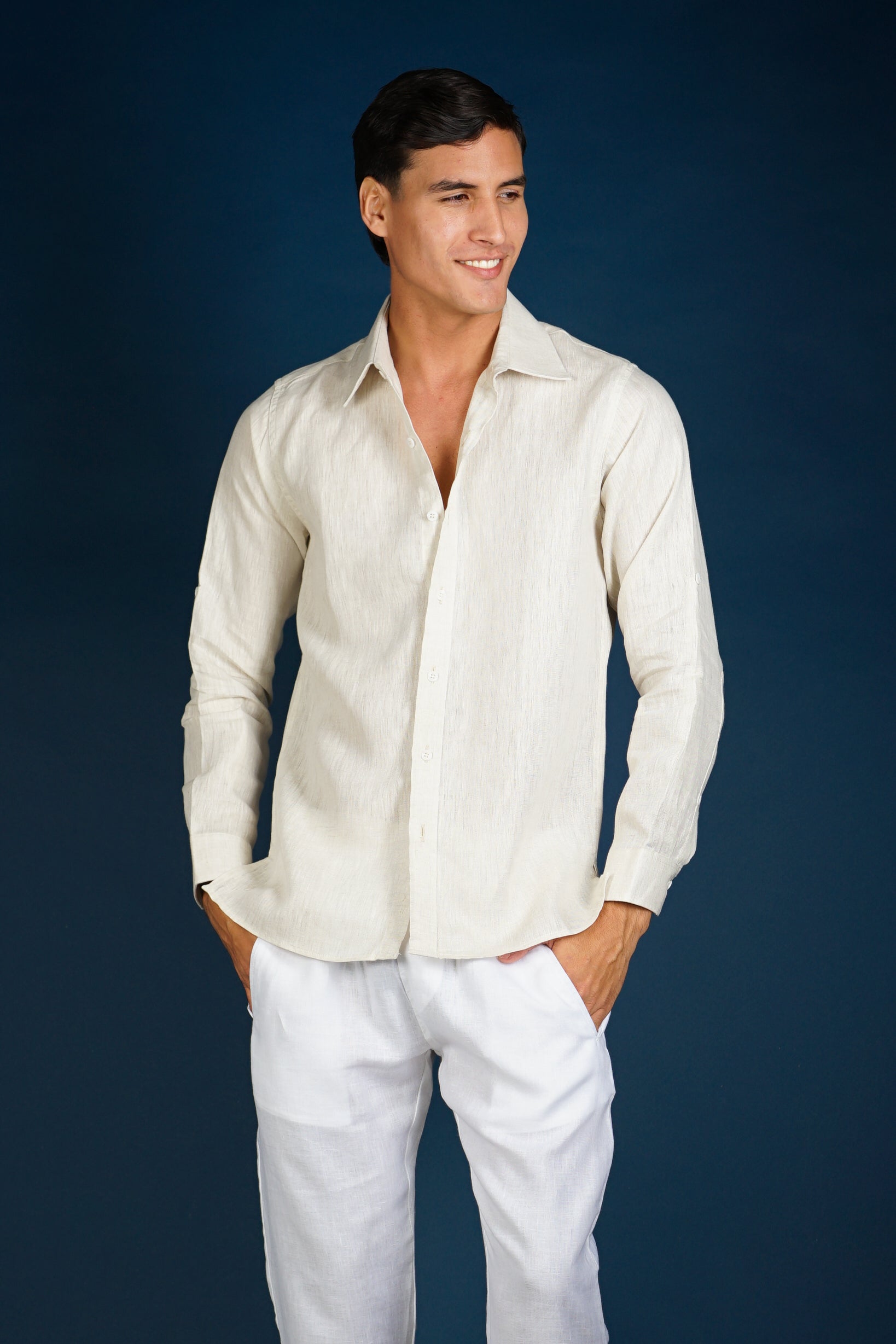 MALLORCA Linen Shirt - Sand/Sand - CRASQI