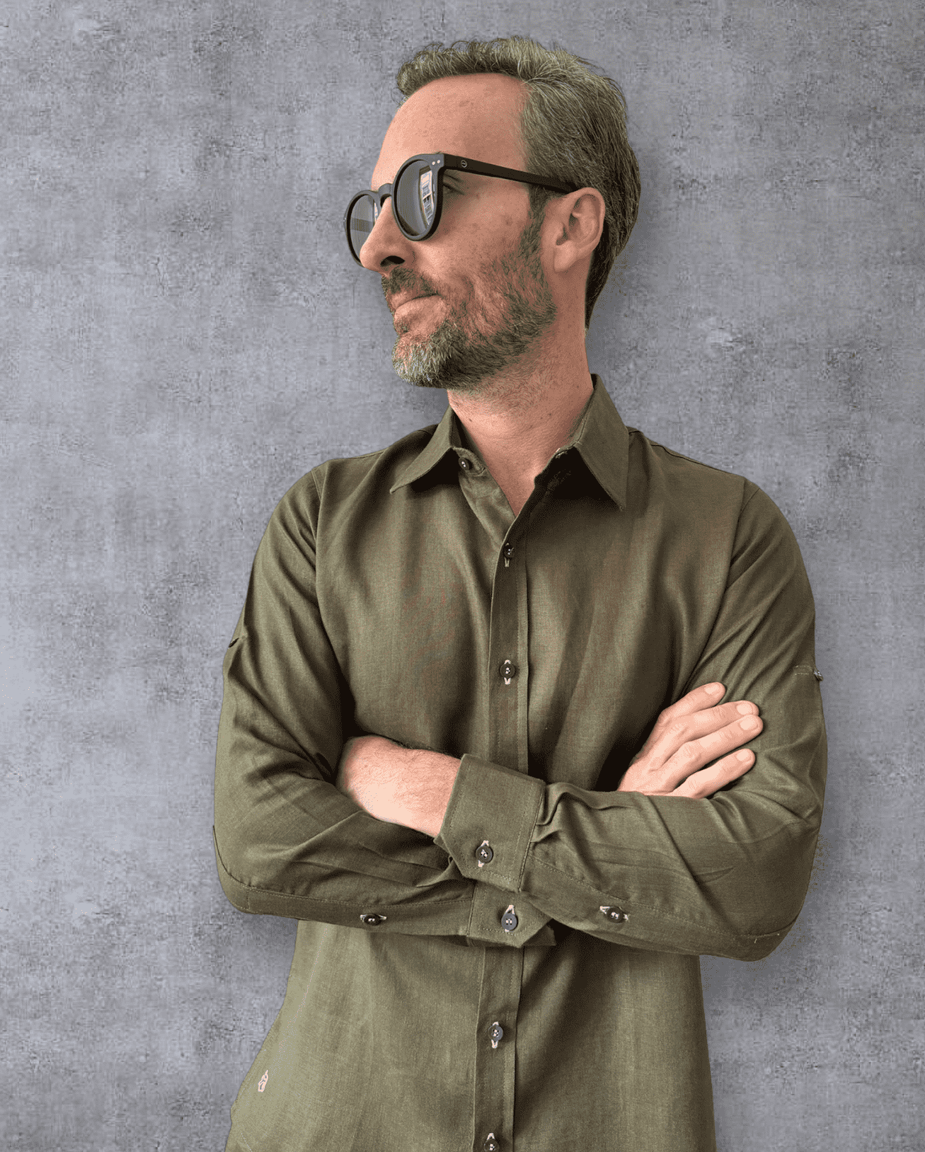 MALLORCA Linen Shirt - Olive/Sage - CRASQI