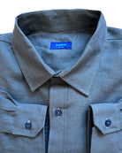 MALLORCA Linen Shirt - Custom Deep Blue/Baby Blue - CRASQI