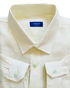 MALLORCA Linen Shirt - Custom Yellow 1/Neon Yellow - CRASQI