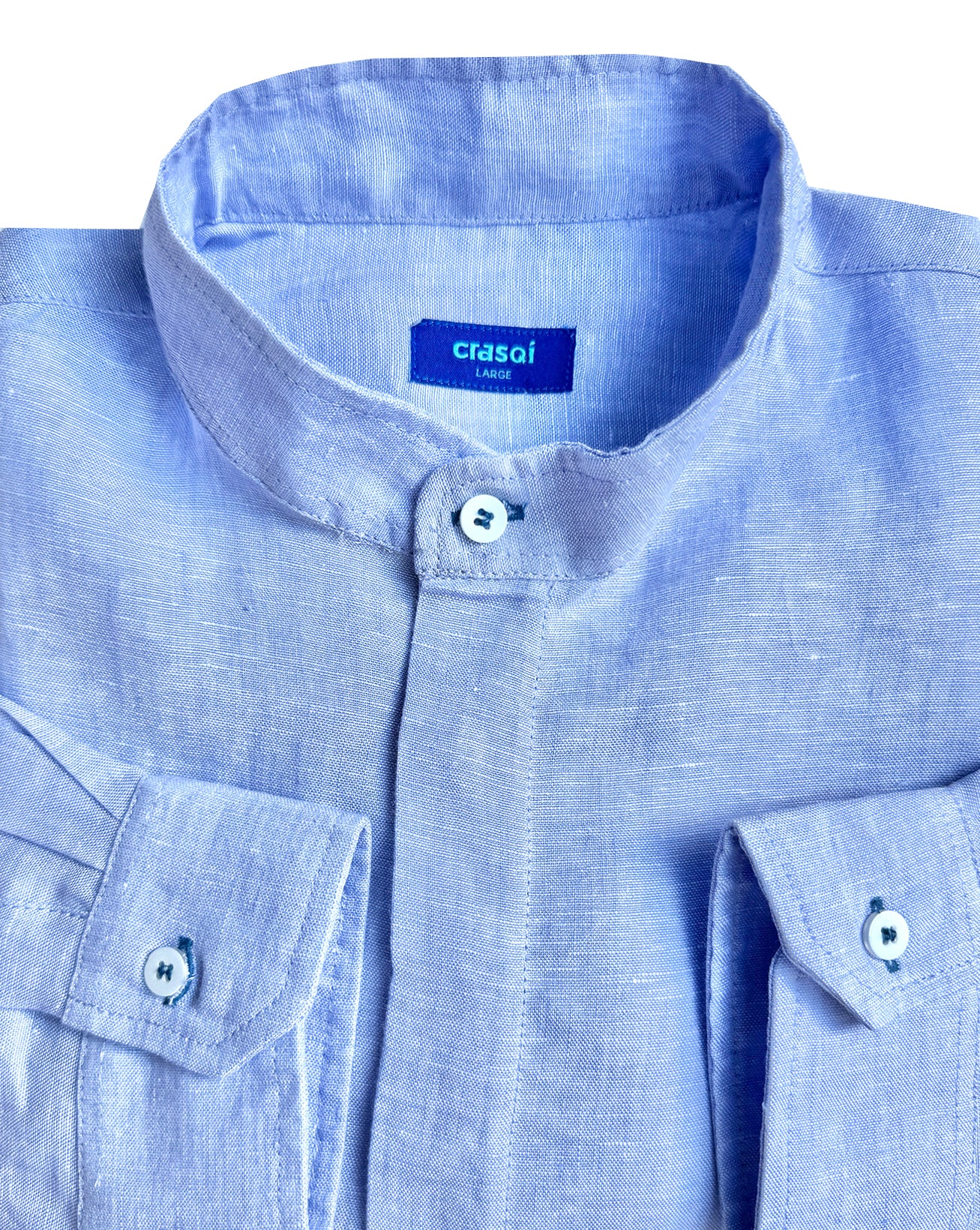 MENORCA Linen Shirt - Azul Cielo/Blue - CRASQI