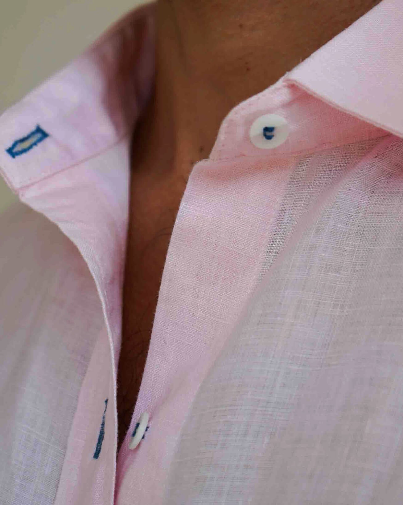 MARBELLA Linen Shirt - Pink/Lilac - CRASQI