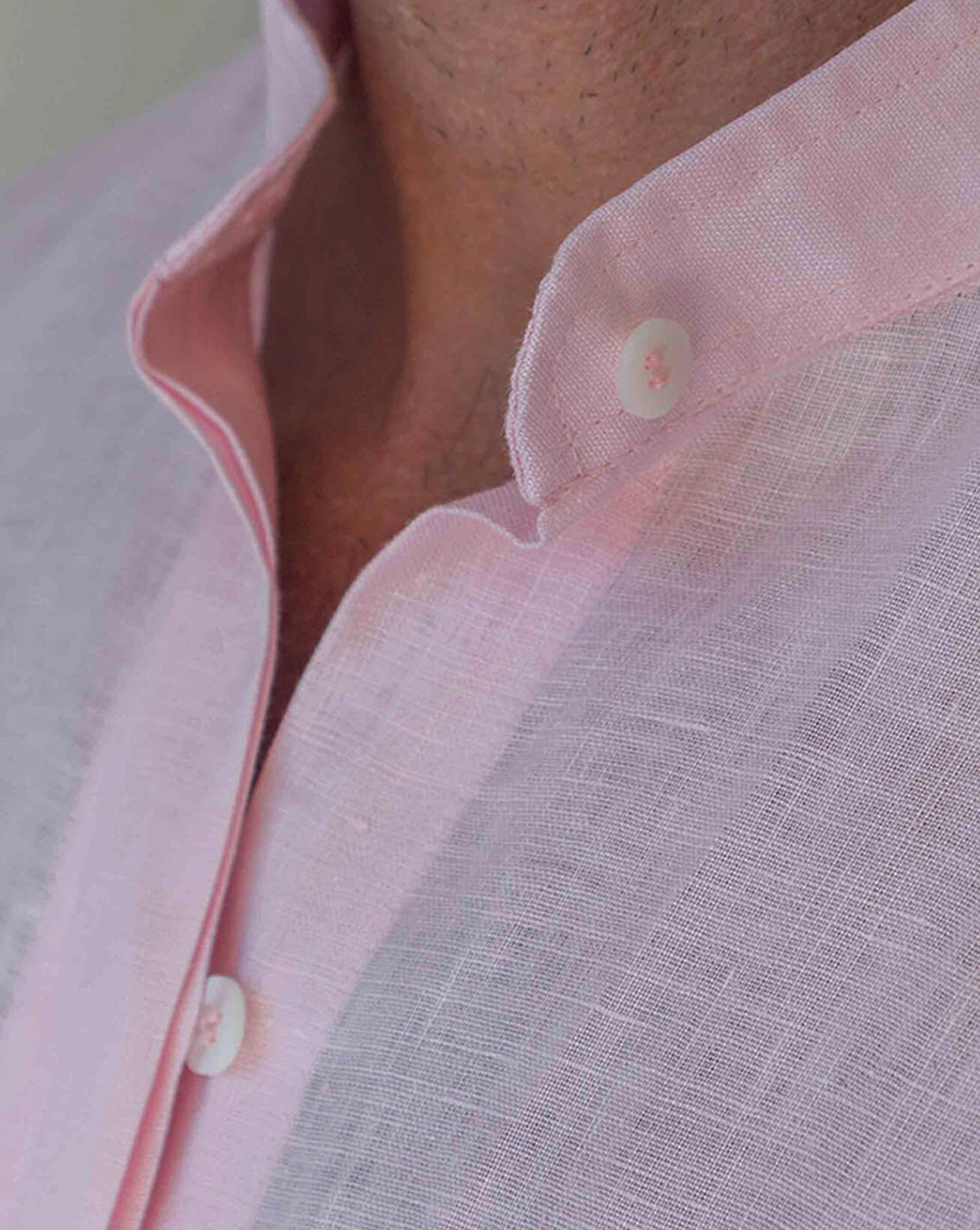 MENORCA Linen Shirt - Light Pink/Light Pink - CRASQI